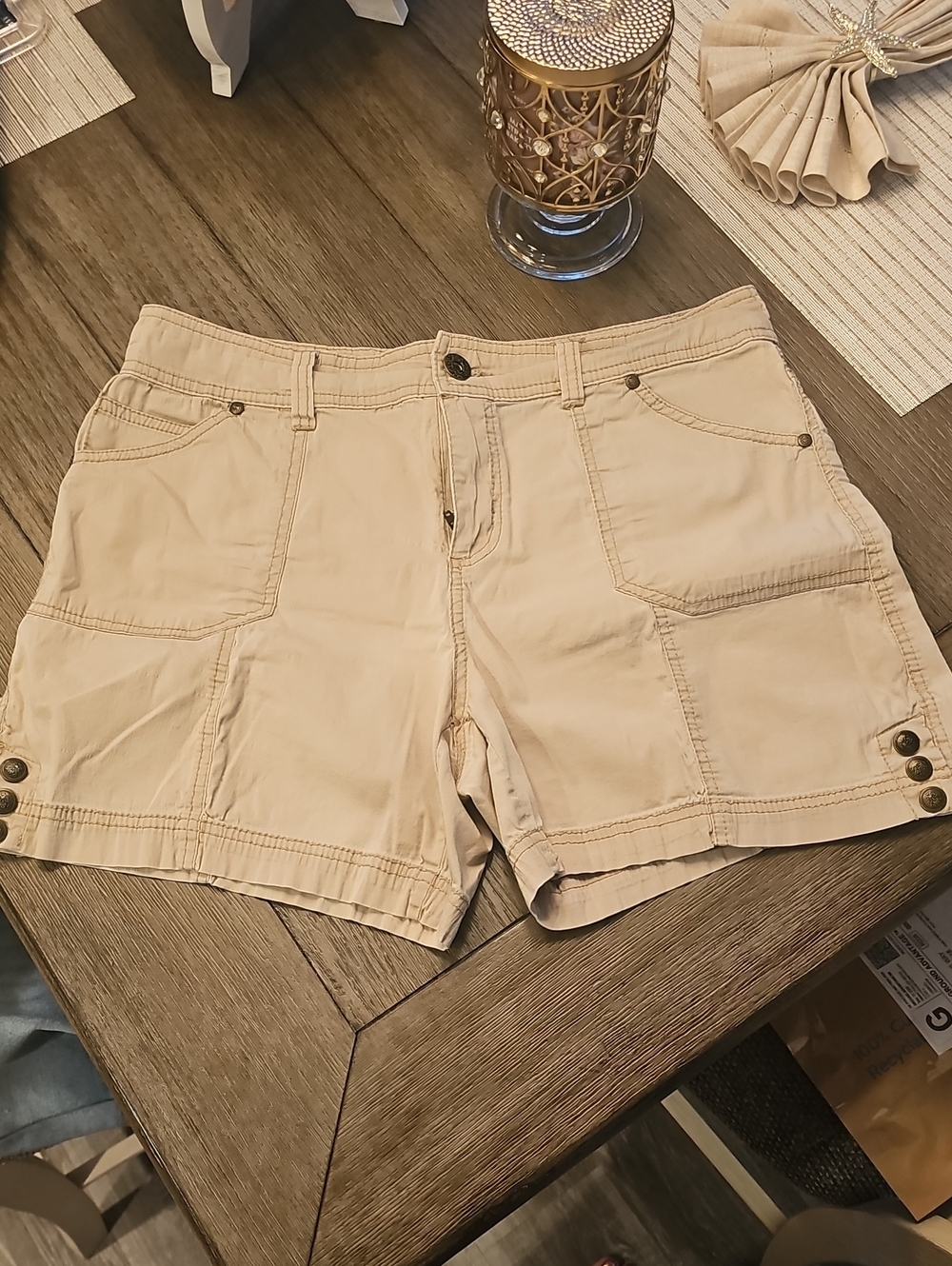 Madison Beige Utility Cargo Shorts